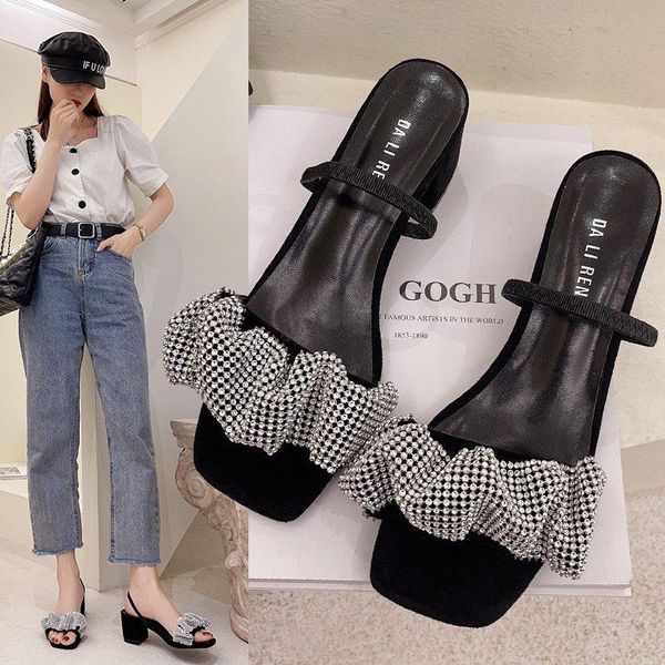 sandals women 2021 summer square toe thick with rhinestone word belt black high heels casual rubber sole shoes
sandals women 2021 summer square toe thick with rhinestone word belt black high heels casual rubber sole shoes