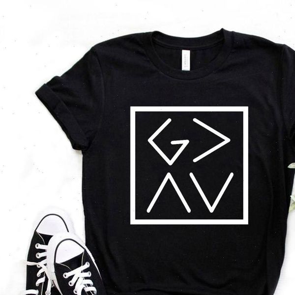 god is greater than women t shirt the high and lows square cotton casual funny lady yong girl tee, White 
god is greater than women t shirt the high and lows square cotton casual funny lady yong girl tee, White