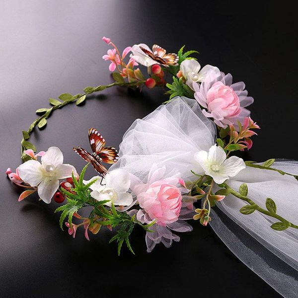 bridal veils sweet romantic korean bride rattan wreath headdress beach po bowknot light pink princess, Black
bridal veils sweet romantic korean bride rattan wreath headdress beach po bowknot light pink princess, Black