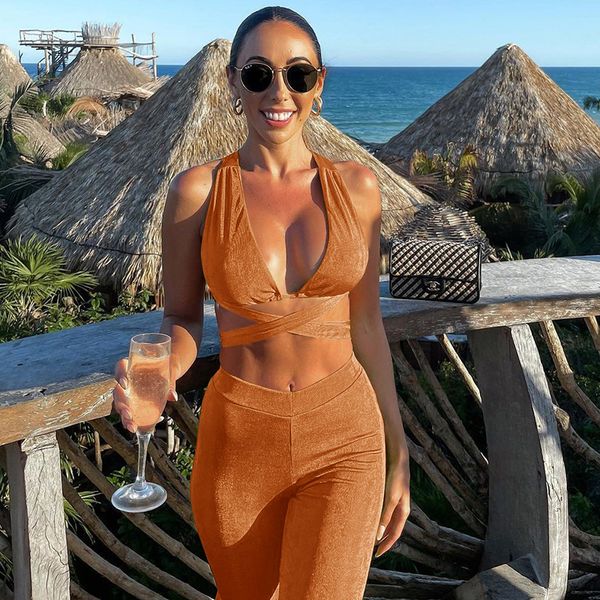 summer sleeveless bandage baless and pant sets fashion outfits matching set flare pants womens sethigh quality, White
summer sleeveless bandage baless and pant sets fashion outfits matching set flare pants womens sethigh quality, White