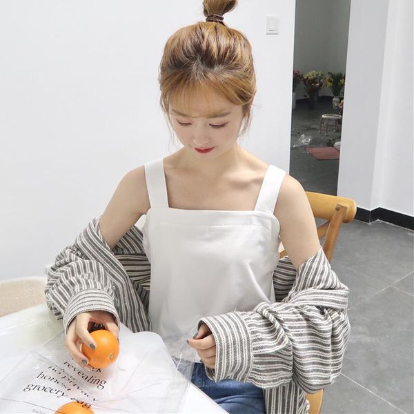 summer women's wear korean version simple and versatile solid color bottomed waistcoat slim fit short and slim, Black;white
summer women's wear korean version simple and versatile solid color bottomed waistcoat slim fit short and slim, Black;white