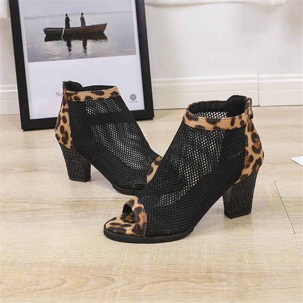 women boots mesh suede ankle boots lace 2021 summer zapatos chaussures femme zipper square high heel leopard women shoes, Black
women boots mesh suede ankle boots lace 2021 summer zapatos chaussures femme zipper square high heel leopard women shoes, Black