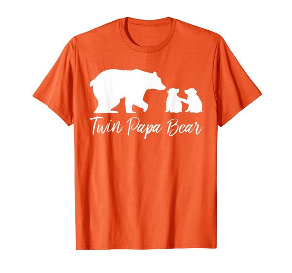 twin papa bear with two baby cubs t-shirt, White;black 
twin papa bear with two baby cubs t-shirt, White;black