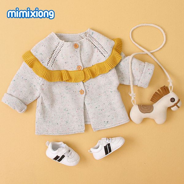 factory wholesale autumn simple ruffle collar sweater solid color cardigan coat, White
factory wholesale autumn simple ruffle collar sweater solid color cardigan coat, White