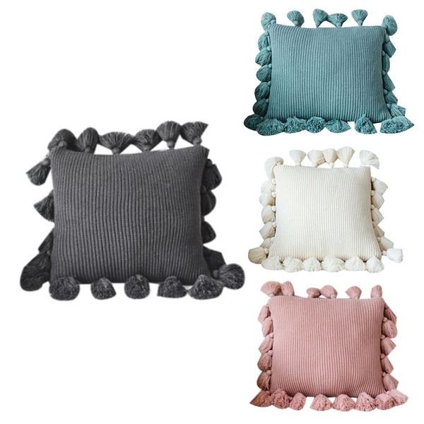 pillow case pure color fringed edge wool knitted cushion home sofa cover without core
pillow case pure color fringed edge wool knitted cushion home sofa cover without core