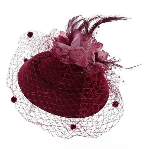 wide brim hats 2021 bride hat hair accessories retro short feather flower veil cheongsam show banquet head yarn decor, Blue;gray
wide brim hats 2021 bride hat hair accessories retro short feather flower veil cheongsam show banquet head yarn decor, Blue;gray