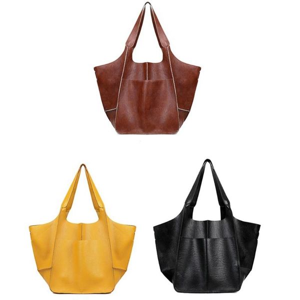 school bags women pu leather shoulder bag retro lightweight clutch vintage large tote handle shopping 50ld
school bags women pu leather shoulder bag retro lightweight clutch vintage large tote handle shopping 50ld