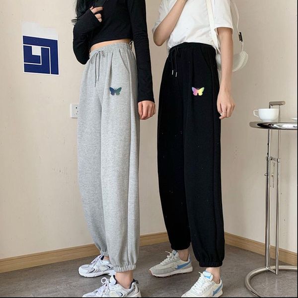 autumn winter sweatpants harem pants women casual oversized trousers joggers butterfly print pattern harajuku tie feet pants, Black;white
autumn winter sweatpants harem pants women casual oversized trousers joggers butterfly print pattern harajuku tie feet pants, Black;white