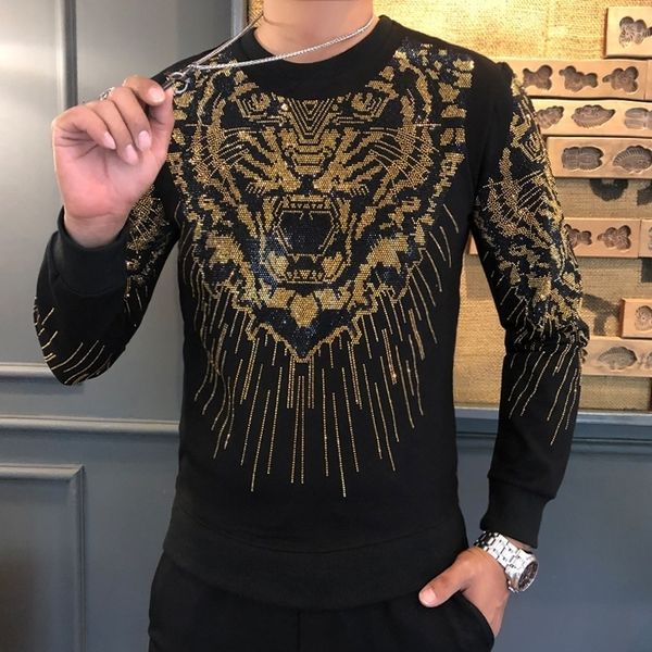 sueter masculino men shining hooded sweatshirt male streetwear hip hop casual pullover hoodie outerwear tiger head long sleeve y200704, Black
sueter masculino men shining hooded sweatshirt male streetwear hip hop casual pullover hoodie outerwear tiger head long sleeve y200704, Black