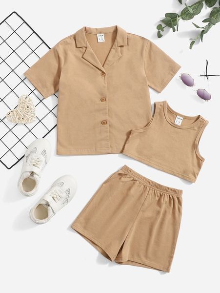 baby 3pcs solid tank & shorts set with blouse she, White
baby 3pcs solid tank & shorts set with blouse she, White