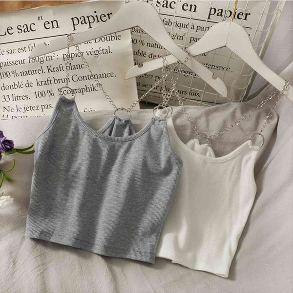 crop plain buttons women tank up knitted camisoles solid streetwear straps for summer, White
crop plain buttons women tank up knitted camisoles solid streetwear straps for summer, White