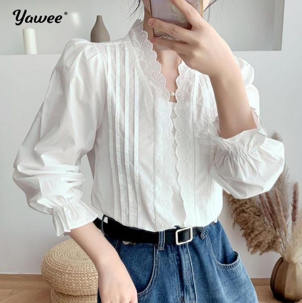 women's blouses & shirts autumn style office lady vintage long sleeve blouse 2021 fashion solid white lace chiffon shirt women
women's blouses & shirts autumn style office lady vintage long sleeve blouse 2021 fashion solid white lace chiffon shirt women