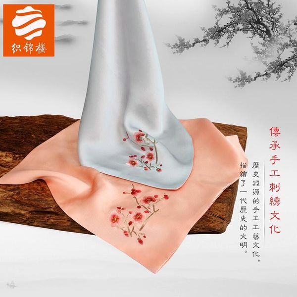 scarves mulberry silk handkerchief embroidery double handmade flower small square towel gift lady's, Blue;gray
scarves mulberry silk handkerchief embroidery double handmade flower small square towel gift lady's, Blue;gray