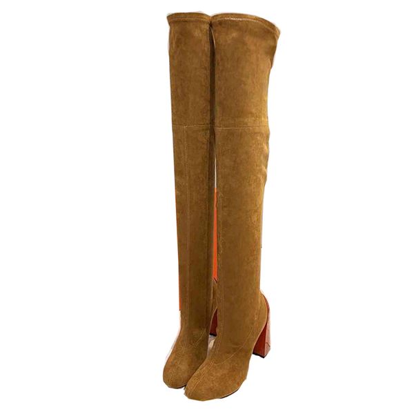 elastic over the knee boots women 10cm chunk heels winter fashion socks long booties with real leather sole size 35-40, Black
elastic over the knee boots women 10cm chunk heels winter fashion socks long booties with real leather sole size 35-40, Black