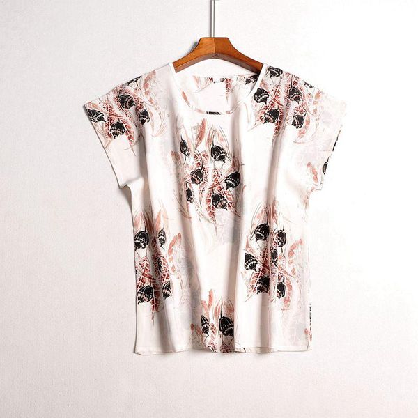 women's blouses & shirts 100% silk plus size blouse raglan sleeves short sleeve natural wear, White
women's blouses & shirts 100% silk plus size blouse raglan sleeves short sleeve natural wear, White