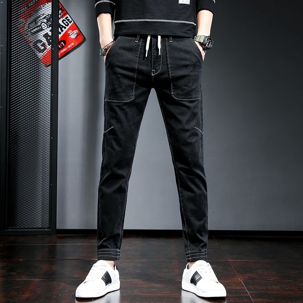 2021 moda preto estiramento brim masculino algodo fino ajuste calas de lpis coreano streetwear denim wkyq, White;black
2021 moda preto estiramento brim masculino algodo fino ajuste calas de lpis coreano streetwear denim wkyq, White;black