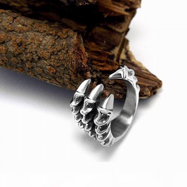 punk rock stainless steel mens rings vintage gothic jewelry silver color dragon claw ring bijoux wholesale
punk rock stainless steel mens rings vintage gothic jewelry silver color dragon claw ring bijoux wholesale