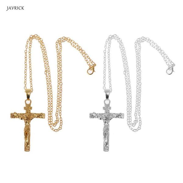 pendant necklaces fashion jewelry vintage necklace classic men's gold color catholic jesus christ on inri cross crucifix, Silver
pendant necklaces fashion jewelry vintage necklace classic men's gold color catholic jesus christ on inri cross crucifix, Silver
