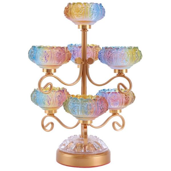 candle holders glazed candlestick seven star butter lamp holder buddhist ornaments articles home decore
candle holders glazed candlestick seven star butter lamp holder buddhist ornaments articles home decore