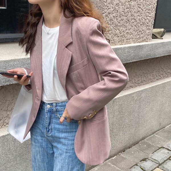 2021 ol work wear fashion casua blazer women new autumn elegant pink striped cardigan loose suit jack female blazers yjh1, White;black
2021 ol work wear fashion casua blazer women new autumn elegant pink striped cardigan loose suit jack female blazers yjh1, White;black