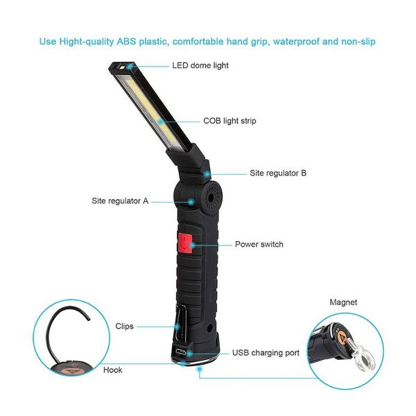 portable lanterns 5 mode cob torch usb rechargeable led work light magnetic lanterna hanging hook lamp for outdoor camping
portable lanterns 5 mode cob torch usb rechargeable led work light magnetic lanterna hanging hook lamp for outdoor camping