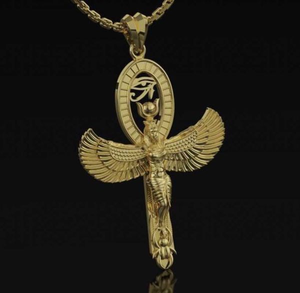 pendant necklaces personality ancient egyptian jewelry, retro winged goddess necklace accessories, horus domineering men's chain, Silver
pendant necklaces personality ancient egyptian jewelry, retro winged goddess necklace accessories, horus domineering men's chain, Silver