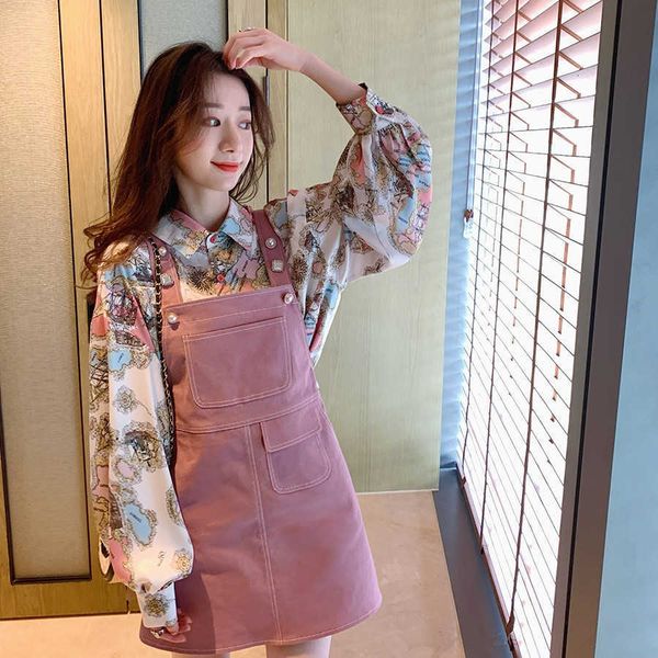 pink drs female 2021 autumn denim suspender skirt suit foreign style aging small two-piece set, Black;gray
pink drs female 2021 autumn denim suspender skirt suit foreign style aging small two-piece set, Black;gray