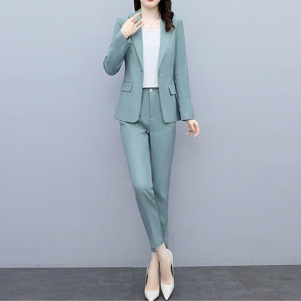 women's two piece pants women blazer and pencil sets pieces office lady slim jacket formal suit straight trousers spring autumn, White
women's two piece pants women blazer and pencil sets pieces office lady slim jacket formal suit straight trousers spring autumn, White