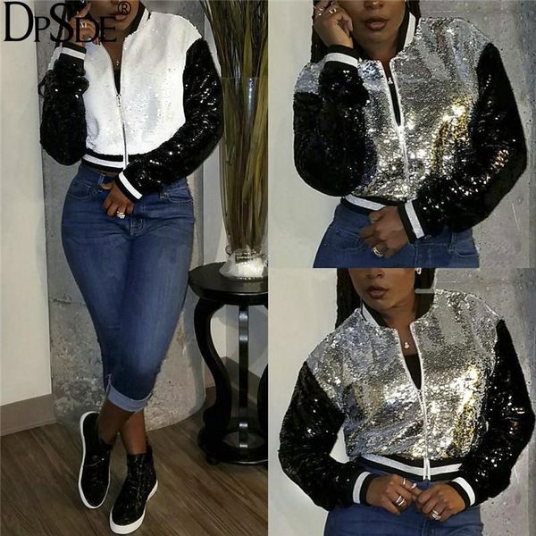 women's jackets dpsde autumn 2021 black women jacket front zipper full sleeve casual coat stand collar sequined streetwear cool lady ou, Black;brown
women's jackets dpsde autumn 2021 black women jacket front zipper full sleeve casual coat stand collar sequined streetwear cool lady ou, Black;brown