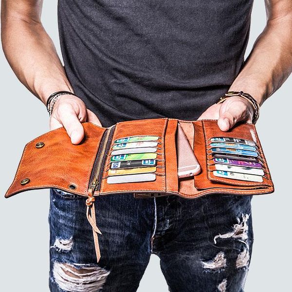 wallets men's long retro mobile phone bag, ultra-thin card purse clutch handmade full genuine leather cow men, Red;black
wallets men's long retro mobile phone bag, ultra-thin card purse clutch handmade full genuine leather cow men, Red;black