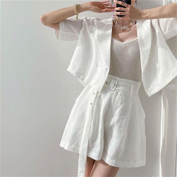 women's tracksuits hzirip office lady summer 2 piece defines elegant waist high blazers casual women leg wide mujer chic shorts suits 8, Gray
women's tracksuits hzirip office lady summer 2 piece defines elegant waist high blazers casual women leg wide mujer chic shorts suits 8, Gray