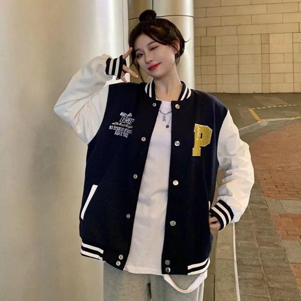women's jackets american baseball uniform jacket female ins spring and autumn loose vintage bear trend wild couple, Black;brown
women's jackets american baseball uniform jacket female ins spring and autumn loose vintage bear trend wild couple, Black;brown