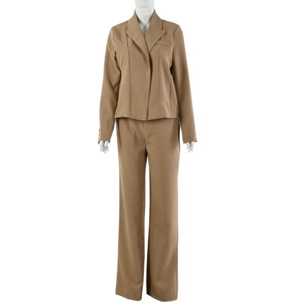 autumn winter high waist suit women european american women's long-sleeved v-neck cardigan temperament and trousers suit, White
autumn winter high waist suit women european american women's long-sleeved v-neck cardigan temperament and trousers suit, White