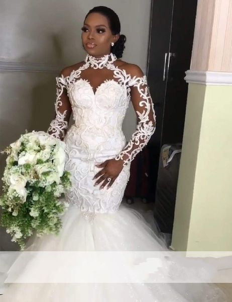 new african mermaid wedding es 2021 elegant halter illusion long sleeves lace appliques beads bridal gowns vestido de mariee 0ajy, White
new african mermaid wedding es 2021 elegant halter illusion long sleeves lace appliques beads bridal gowns vestido de mariee 0ajy, White