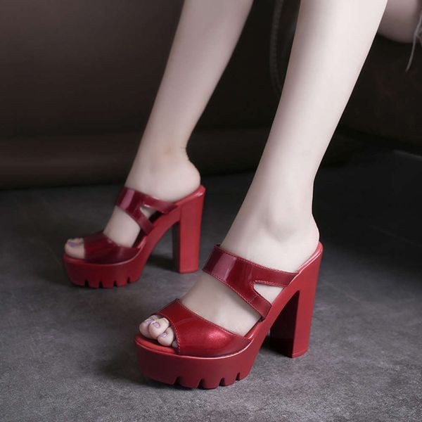 korean fashion women wearing sandals outside summer thick heels high fish mouth nightcb sho, Black
korean fashion women wearing sandals outside summer thick heels high fish mouth nightcb sho, Black