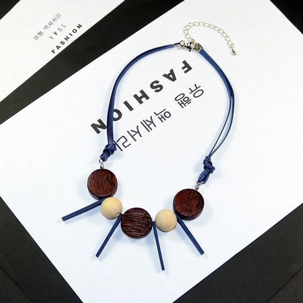 pendant necklaces simple style women cute round wood beads necklace fashion jewelry short rope chain trendy accessories, Silver
pendant necklaces simple style women cute round wood beads necklace fashion jewelry short rope chain trendy accessories, Silver