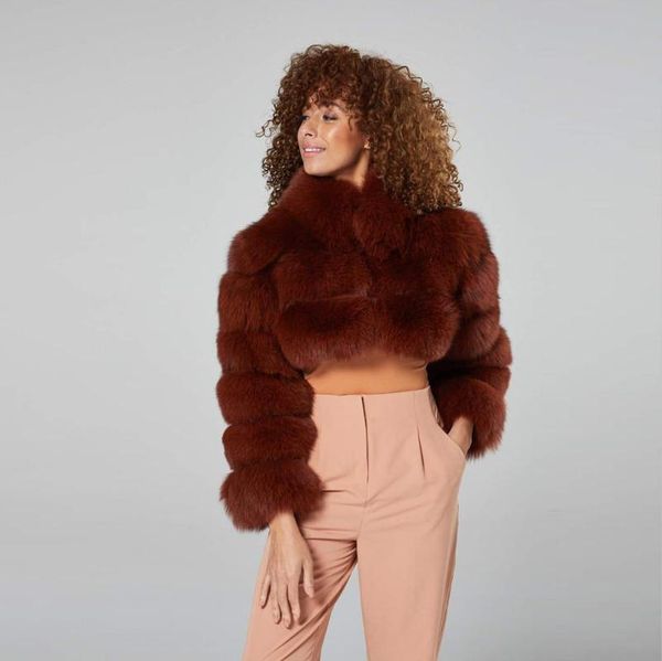 women's fur & faux fursarcar 2021 winter short jacket real natural coat thick warm genuine outwear with collar, Black
women's fur & faux fursarcar 2021 winter short jacket real natural coat thick warm genuine outwear with collar, Black