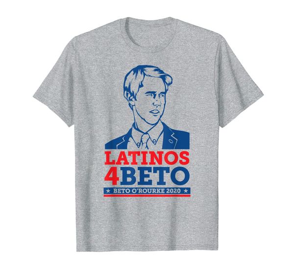 latinos for beto o'rourke president t-shirt, White;black