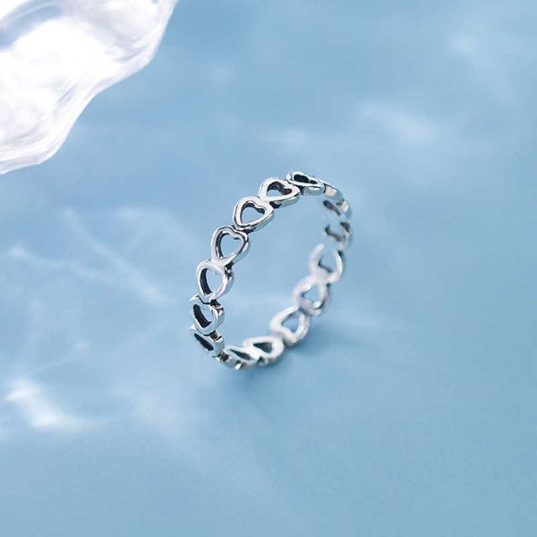genuien 925 sterling silve simple hollow out stackable hearts ring for women minimalism fine jewelry 210707, Silver
genuien 925 sterling silve simple hollow out stackable hearts ring for women minimalism fine jewelry 210707, Silver