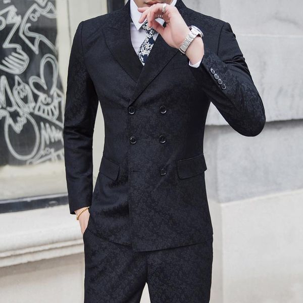 men's suits & blazers black wedding men three double breasted custom slim fit groom tuxedos shawl lapel 3 piece blazer jacket vest pant, White;black
men's suits & blazers black wedding men three double breasted custom slim fit groom tuxedos shawl lapel 3 piece blazer jacket vest pant, White;black