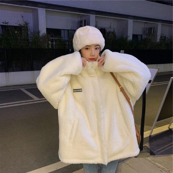 women's wool & blends winter jacket women thicken warm loose lamb coat chaqueta abrigos mujer invierno winterjas dames teddy fleece str, Black
women's wool & blends winter jacket women thicken warm loose lamb coat chaqueta abrigos mujer invierno winterjas dames teddy fleece str, Black