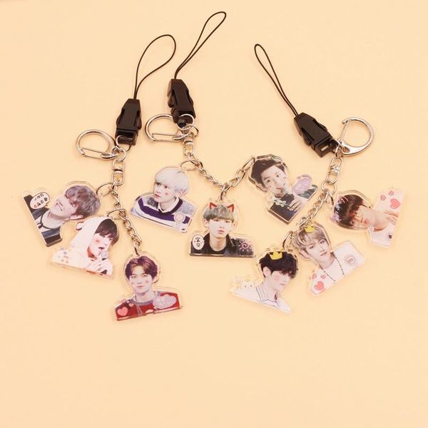 party favor wholesale kpop bangtan boys mobile phone hanging string key chain accessories ring cute pendant transparent acrylic keychain
party favor wholesale kpop bangtan boys mobile phone hanging string key chain accessories ring cute pendant transparent acrylic keychain