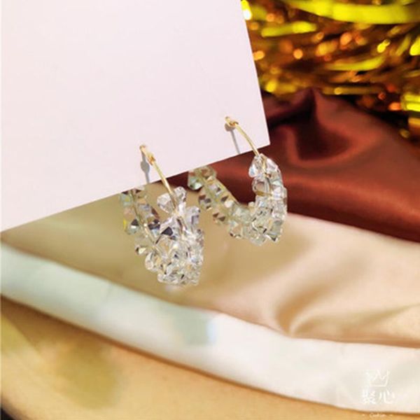 hoop & huggie 1pair arrival dangle earrings korean crystal girls statement drop women delicate circle fashion gift, Golden;silver
hoop & huggie 1pair arrival dangle earrings korean crystal girls statement drop women delicate circle fashion gift, Golden;silver