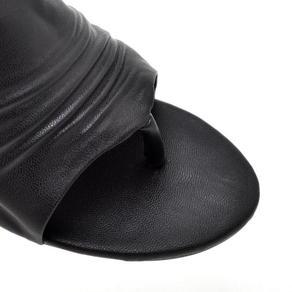slippers summer high-heeled women's sandals casual personality clip toe round fine and, Black
slippers summer high-heeled women's sandals casual personality clip toe round fine and, Black