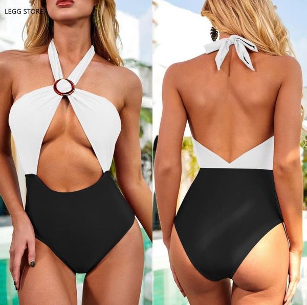 new 2021 one piece swimsuit black and white bikini halter bathing suit backless women summer plue size pool swimwear
new 2021 one piece swimsuit black and white bikini halter bathing suit backless women summer plue size pool swimwear