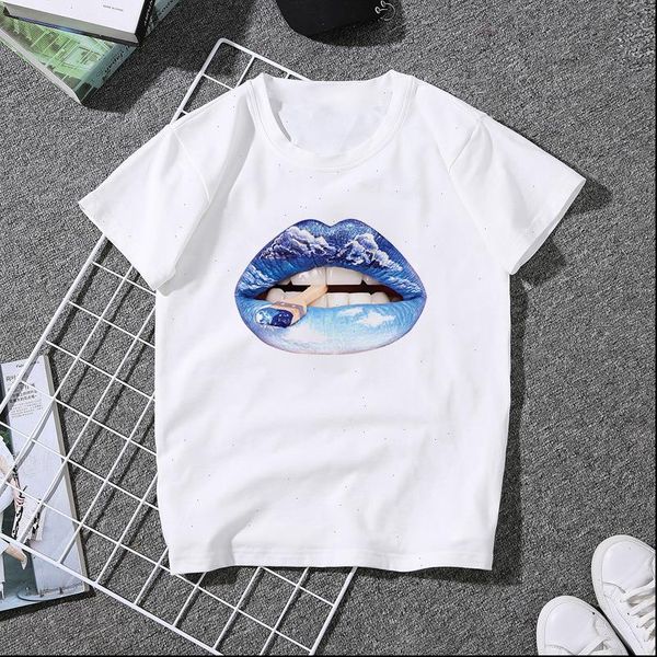 lip print funny woman tshirts cigarettes summer short sleeve casual white t shirts harajuku female women clothes
lip print funny woman tshirts cigarettes summer short sleeve casual white t shirts harajuku female women clothes