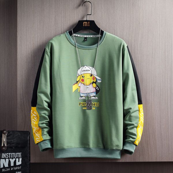 tbk-w107 youth trend men's sweater 2021 spring long sleeve top, Black
tbk-w107 youth trend men's sweater 2021 spring long sleeve top, Black