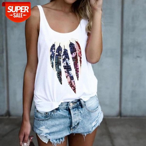 women loose feather printed tank 2020 summer fashion lady round neck camis vests wdc4733 #9p0m, White
women loose feather printed tank 2020 summer fashion lady round neck camis vests wdc4733 #9p0m, White