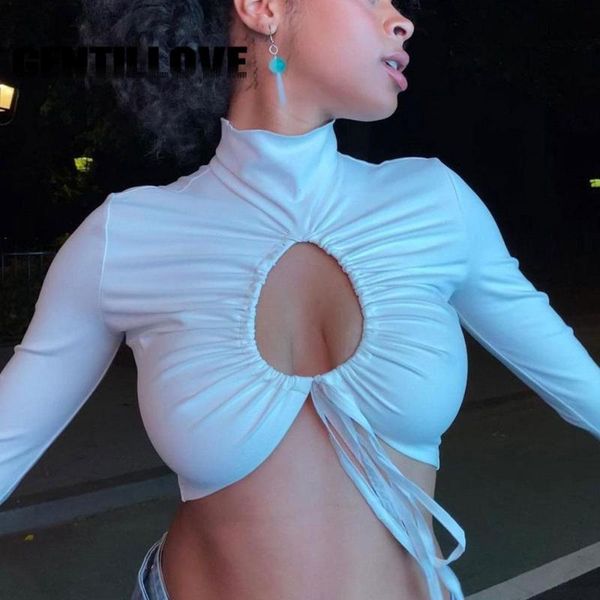 women's t-shirt 2021 hollow out women drawstring pleated lace up ruched female high street party clubwear ladies outfits, White
women's t-shirt 2021 hollow out women drawstring pleated lace up ruched female high street party clubwear ladies outfits, White