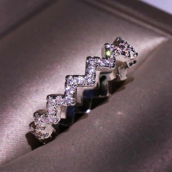 wedding rings fashion silver color wave cut trendy women full clear cz zircon promise finger for jewelry, Slivery;golden
wedding rings fashion silver color wave cut trendy women full clear cz zircon promise finger for jewelry, Slivery;golden